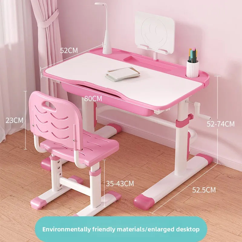 Kids Adjustable Study Desk and Chair Set Tilting Children’s