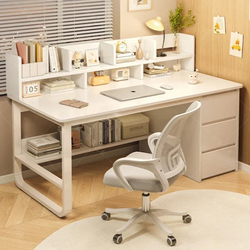 Firm Desk Simple Bookshelf Integrated Learning Desk