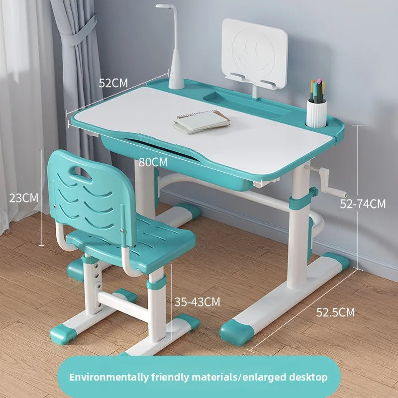 Kids Adjustable Study Desk and Chair Set Tilting Children’s