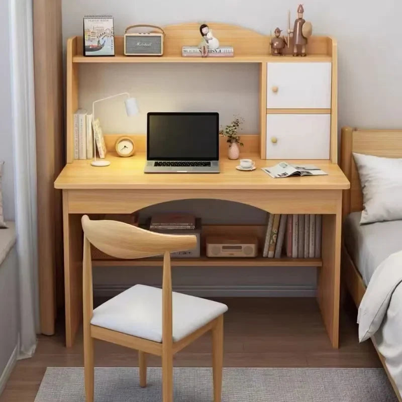 Desk Bookshelf Integrated Table and Chair Set Simple