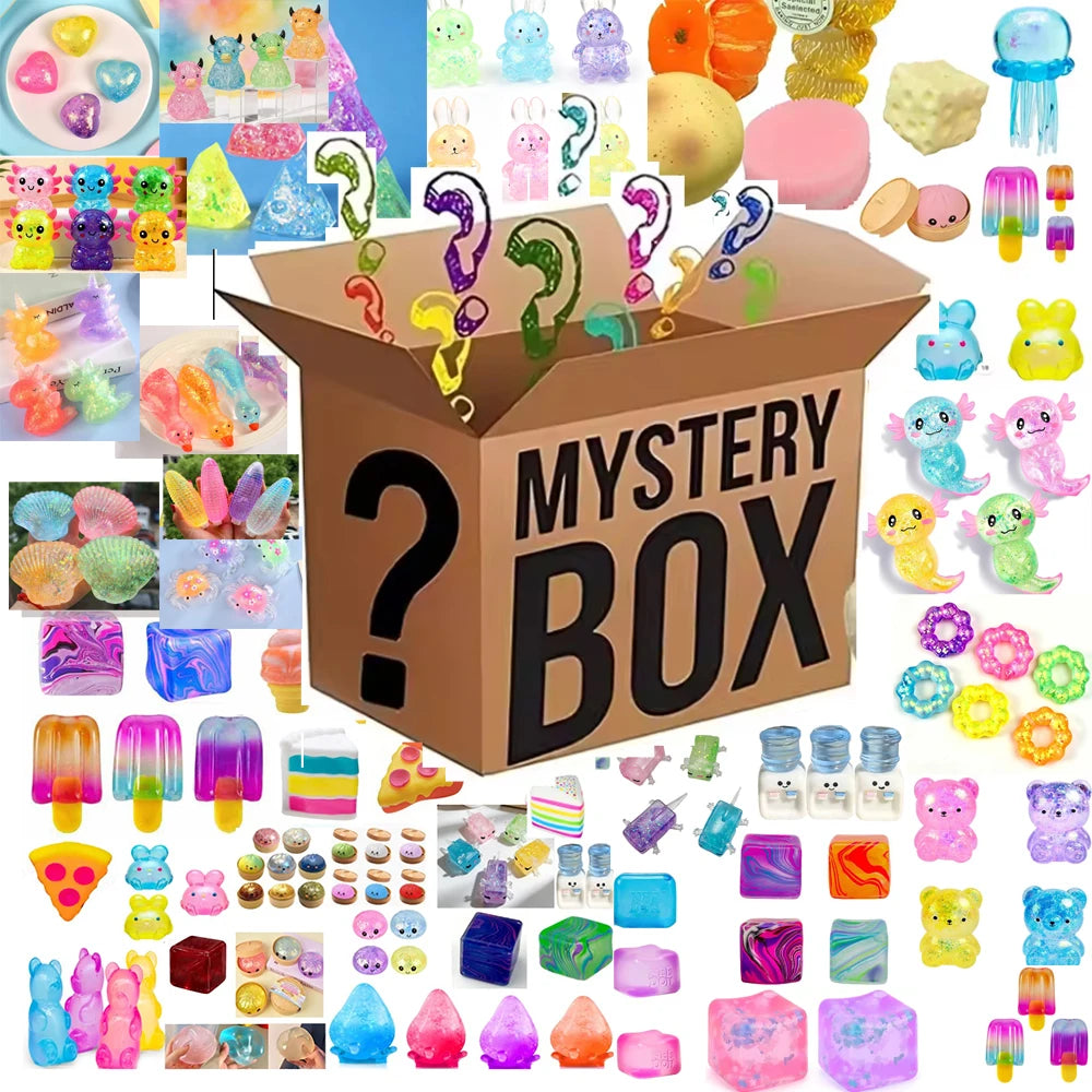 100+ Mystery Fidget Toy Blind Box ,Simulated Food,Antistress