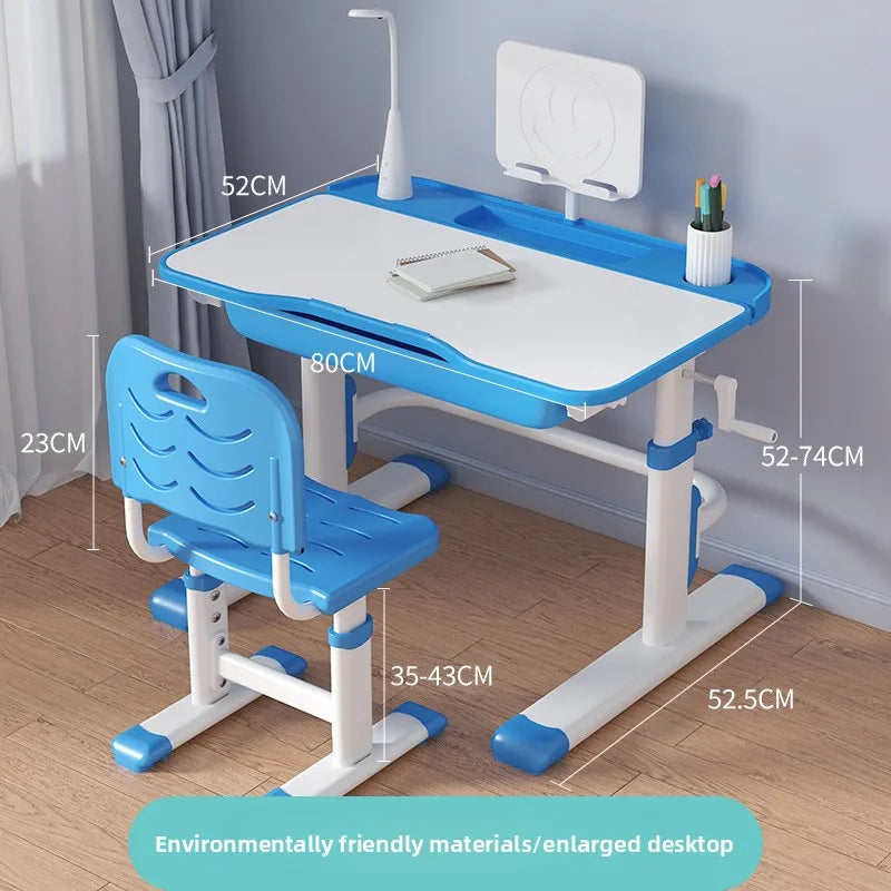 Kids Adjustable Study Desk and Chair Set Tilting Children’s