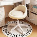 Bedroom backrest upholstery vanity stool cream