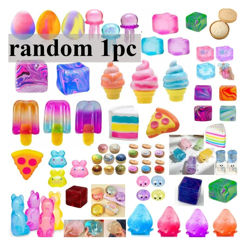 100+ Mystery Fidget Toy Blind Box ,Simulated Food,Antistress