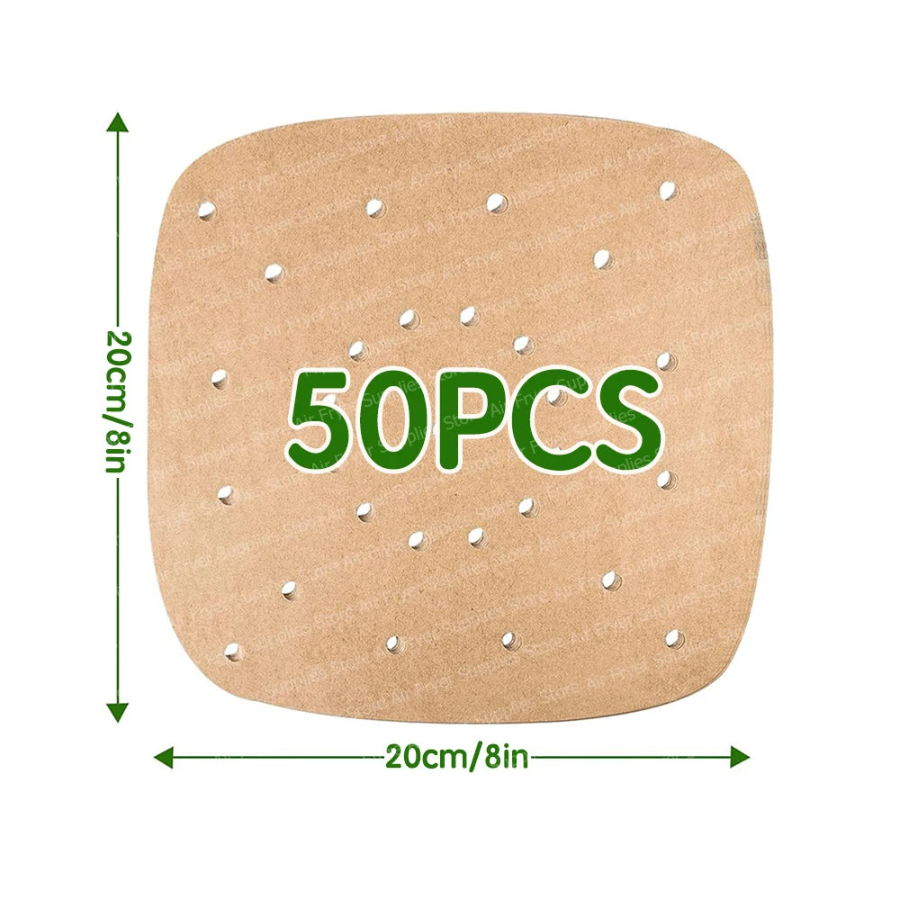 Air Fryer Disposable Paper Liners Non-Stick Perforated Parchment