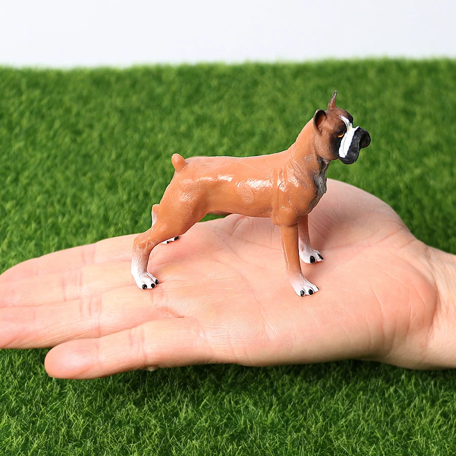 Realistic Dog Animal Figurine Set Retriever Shepherd Saint