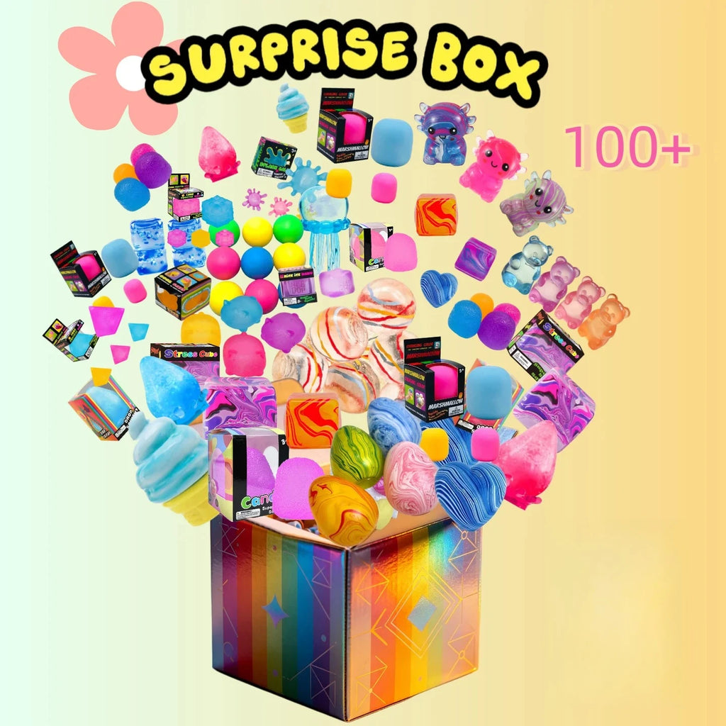 100+ Mystery Fidget Toy Blind Box ,Simulated Food,Antistress