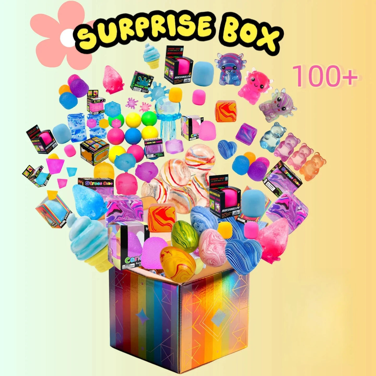 100+ Mystery Fidget Toy Blind Box ,Simulated Food,Antistress