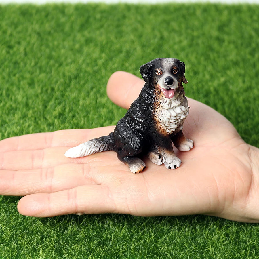 Realistic Dog Animal Figurine Set Retriever Shepherd Saint