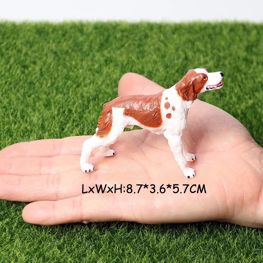 Realistic Dog Animal Figurine Set Retriever Shepherd Saint