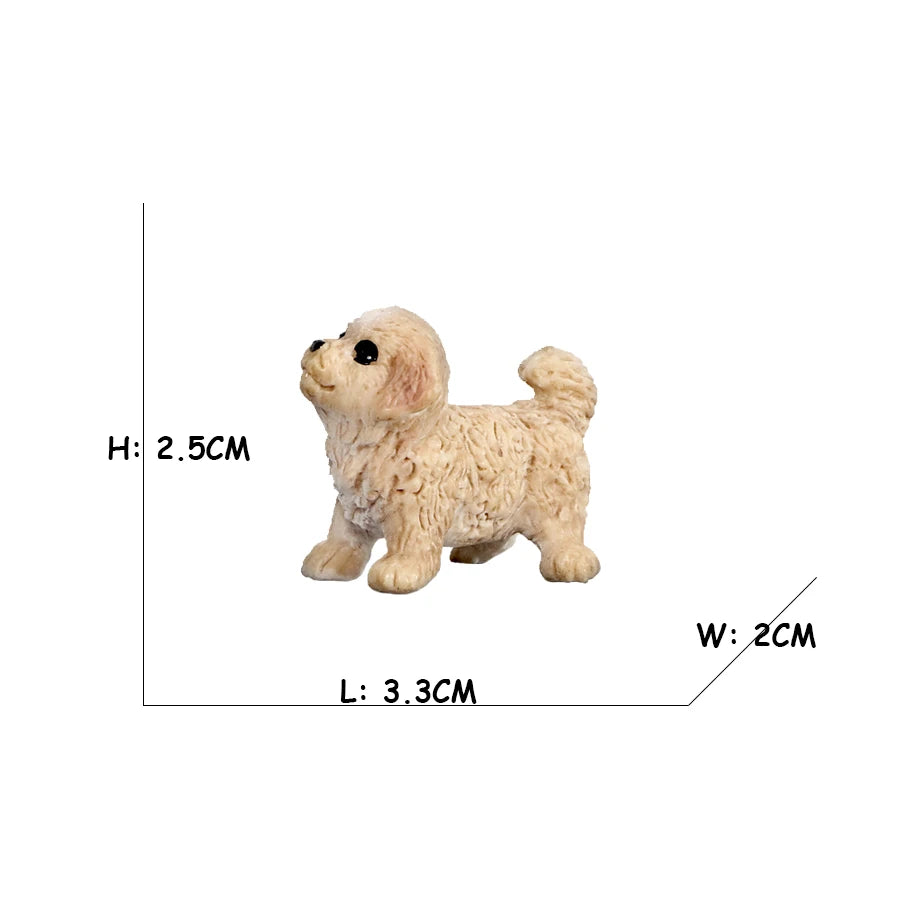 Realistic Dog Animal Figurine Set Retriever Shepherd Saint