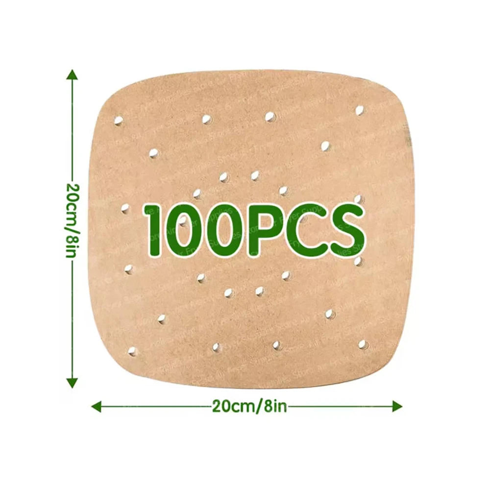 Air Fryer Disposable Paper Liners Non-Stick Perforated Parchment