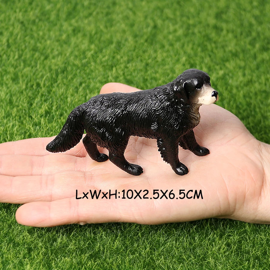 Realistic Dog Animal Figurine Set Retriever Shepherd Saint