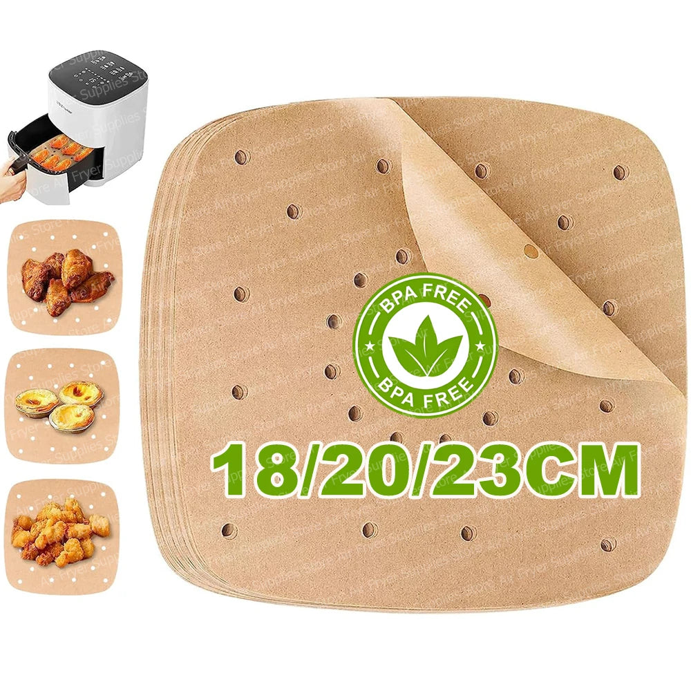 Air Fryer Disposable Paper Liners Non-Stick Perforated Parchment