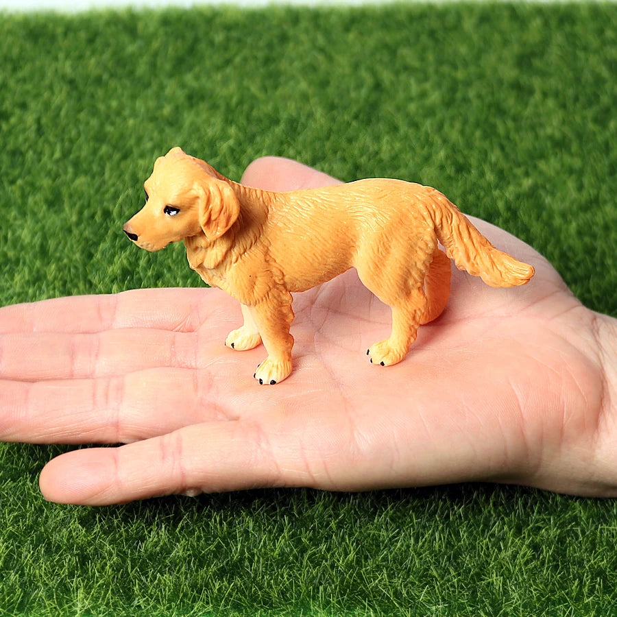 Realistic Dog Animal Figurine Set Retriever Shepherd Saint