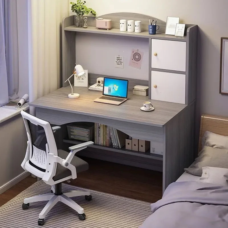 Desk Bookshelf Integrated Table and Chair Set Simple