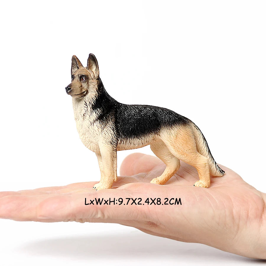 Realistic Dog Animal Figurine Set Retriever Shepherd Saint