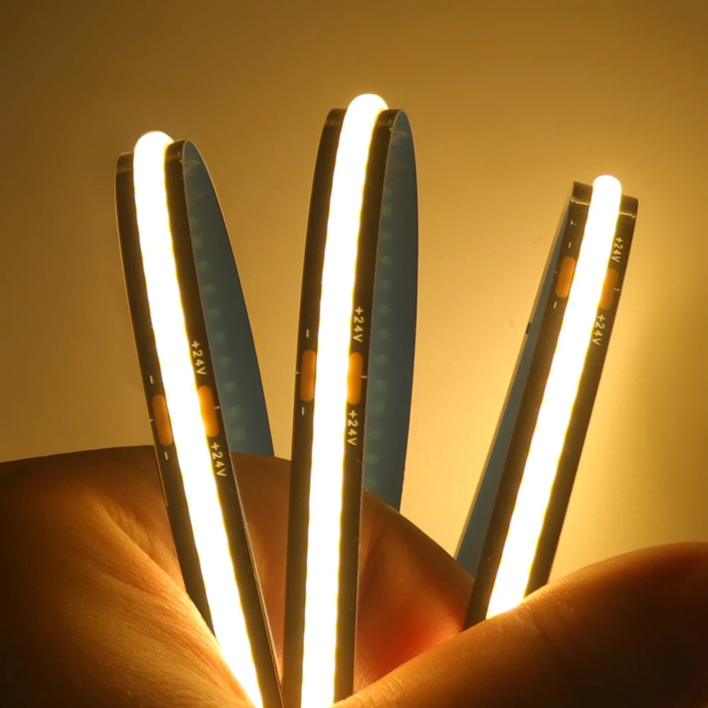 12V 24V Black PCB COB LED Strip Light