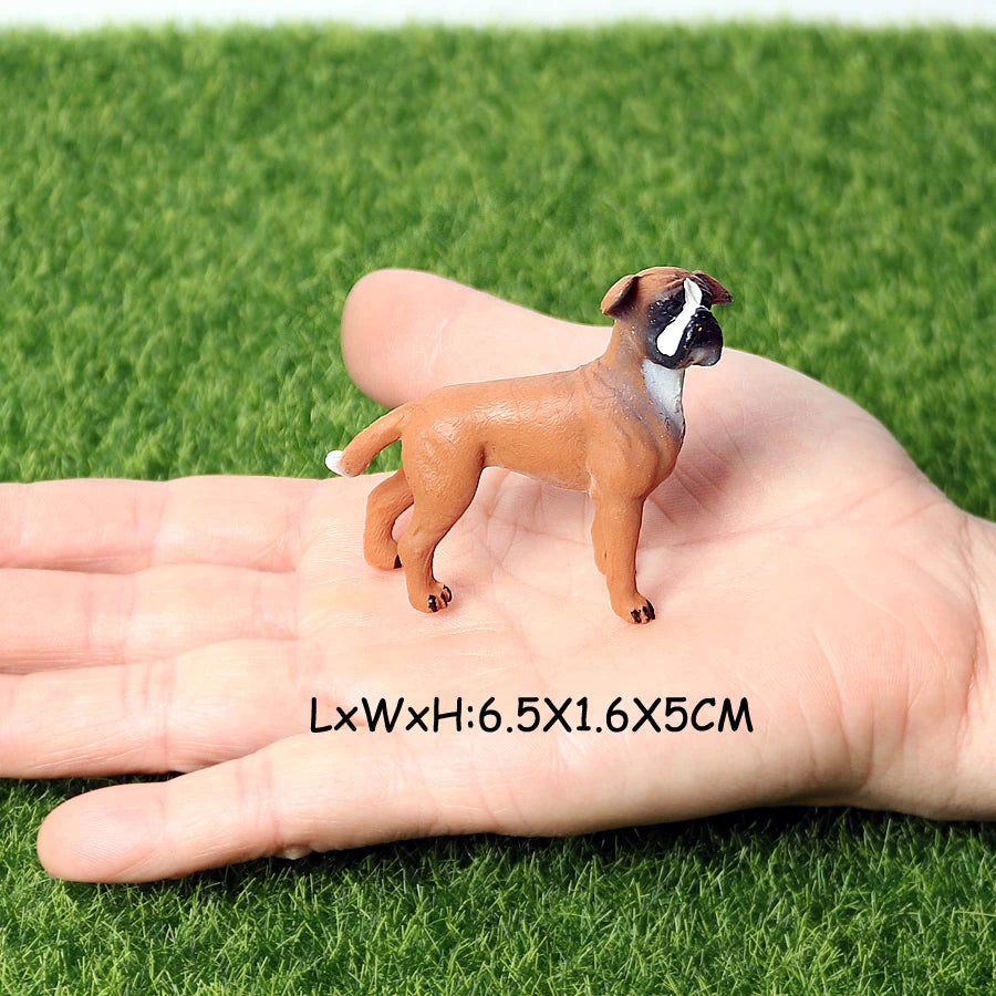 Realistic Dog Animal Figurine Set Retriever Shepherd Saint