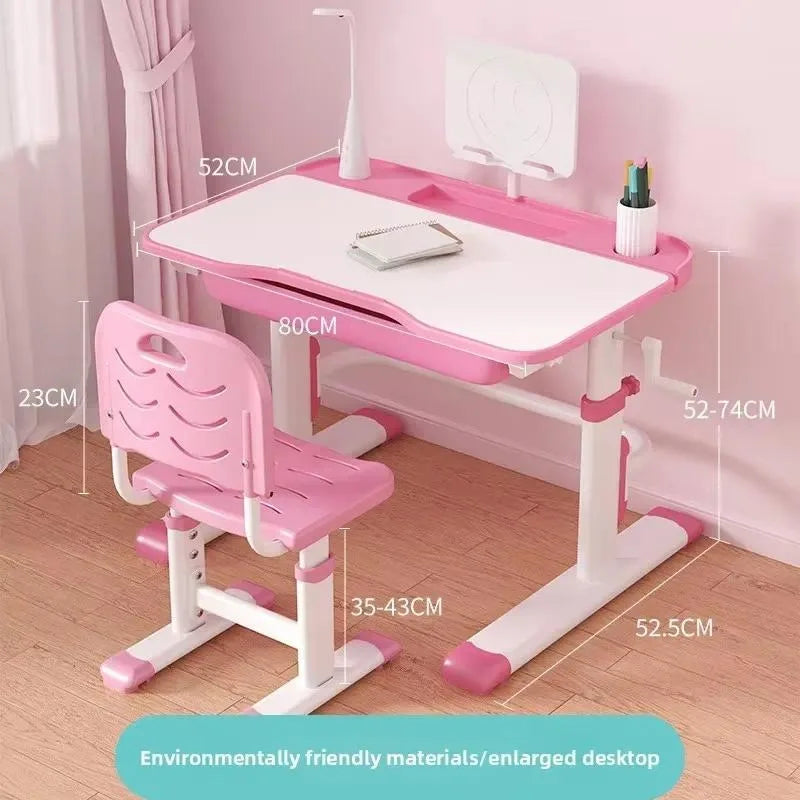 Kids Adjustable Study Desk and Chair Set Tilting Children’s