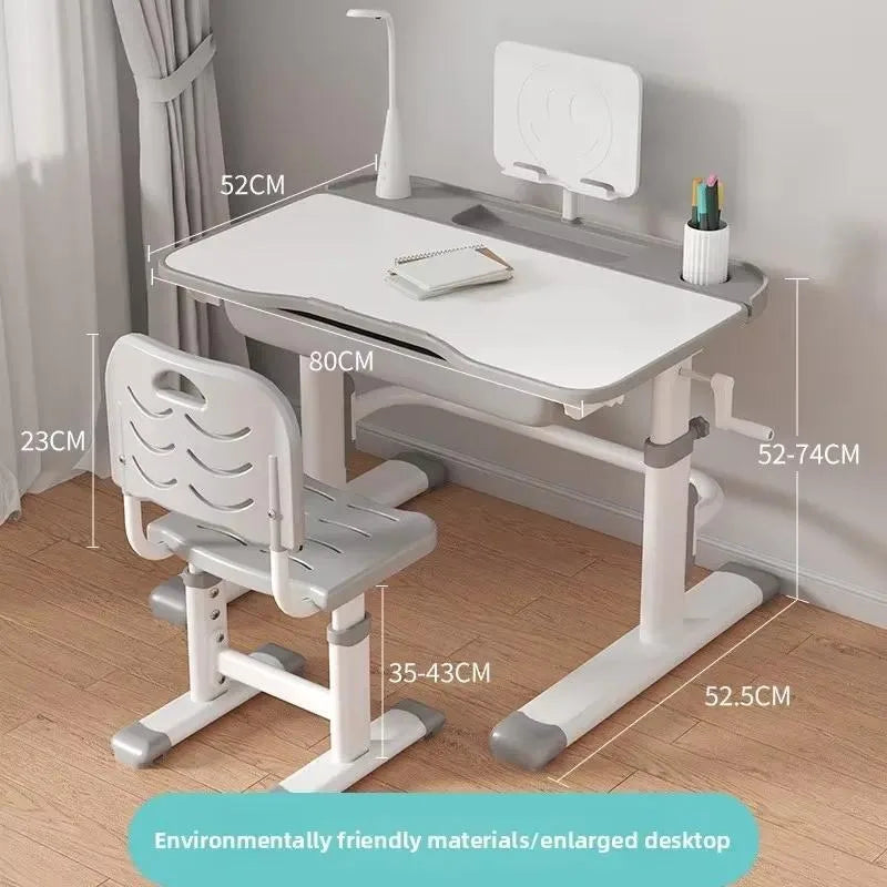 Kids Adjustable Study Desk and Chair Set Tilting Children’s
