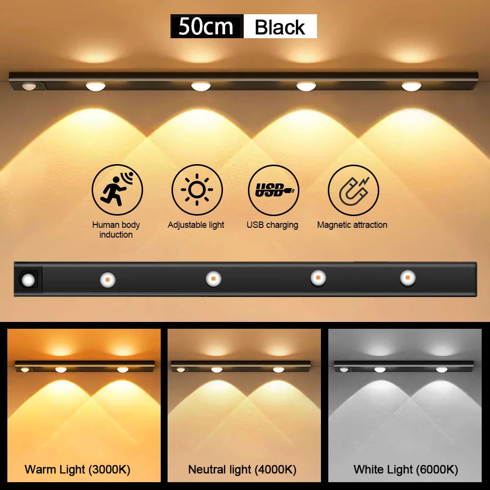 LED Night Light USB Motion Sensor Wireless Ultra Thin
