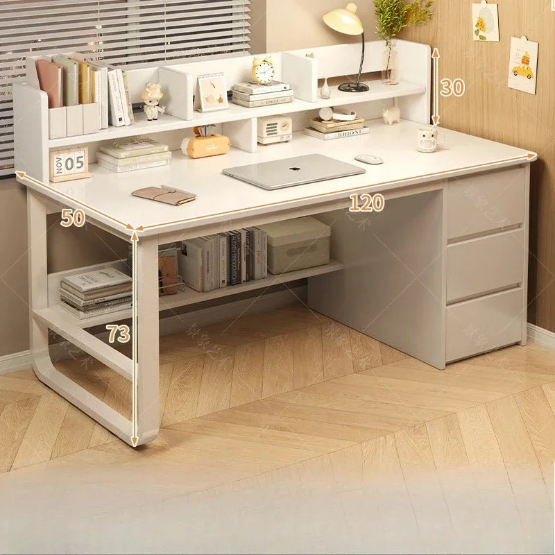 Firm Desk Simple Bookshelf Integrated Learning Desk