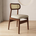 Simple and modern solid wood dining chair, leather or cloth seat
