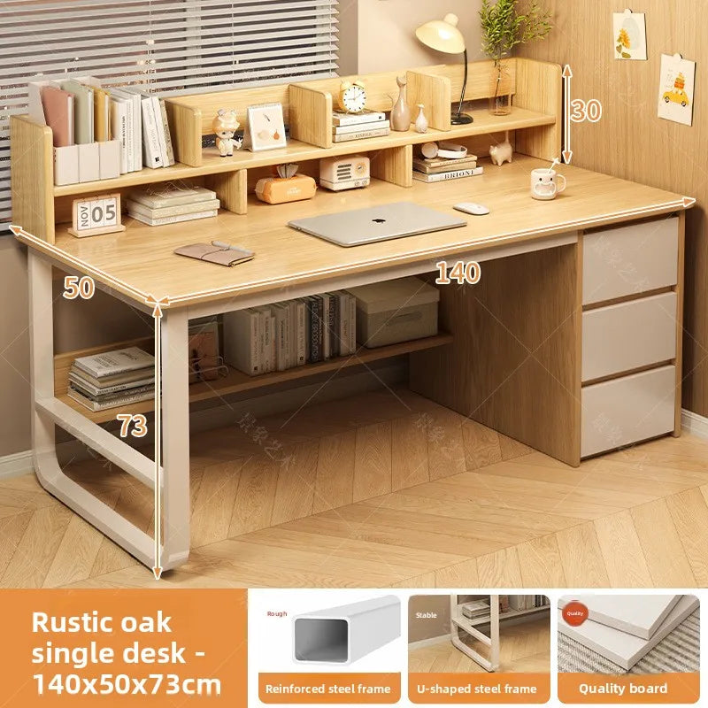Firm Desk Simple Bookshelf Integrated Learning Desk