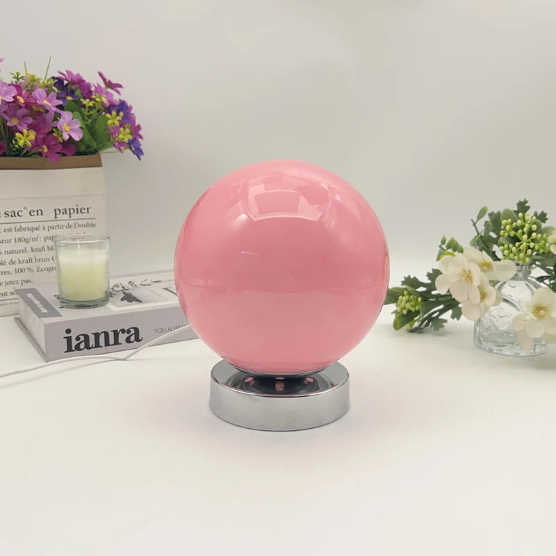 Murano Glass Desk Lamp USB Powered Glass Table