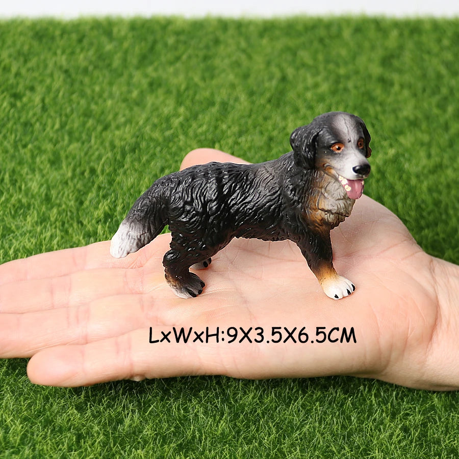 Realistic Dog Animal Figurine Set Retriever Shepherd Saint