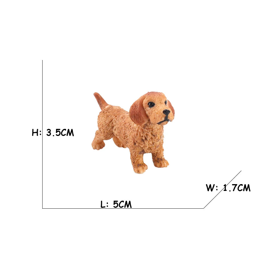 Realistic Dog Animal Figurine Set Retriever Shepherd Saint