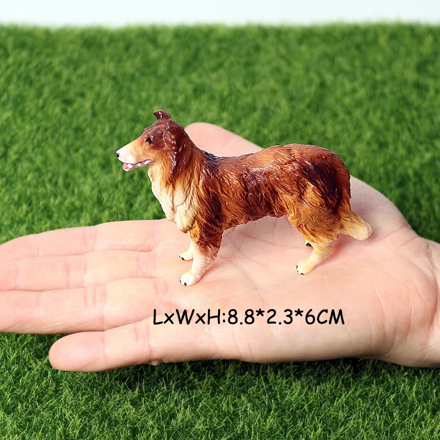 Realistic Dog Animal Figurine Set Retriever Shepherd Saint