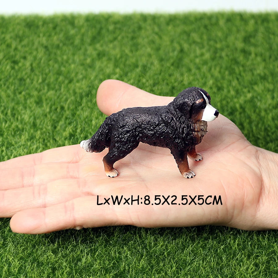 Realistic Dog Animal Figurine Set Retriever Shepherd Saint