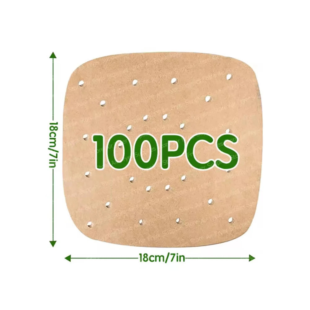 Air Fryer Disposable Paper Liners Non-Stick Perforated Parchment