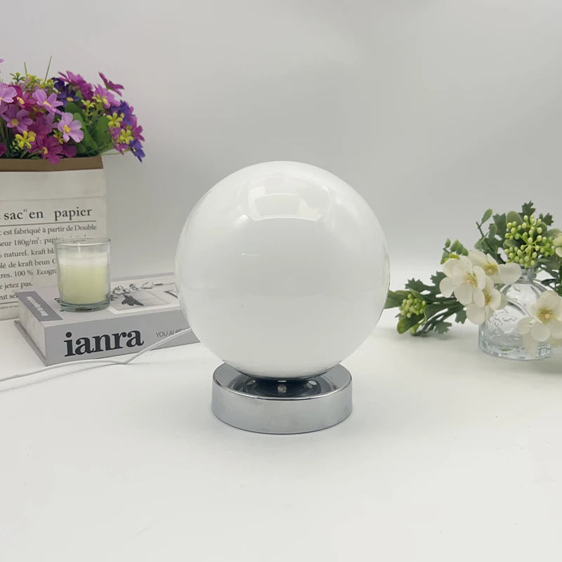 Murano Glass Desk Lamp USB Powered Glass Table