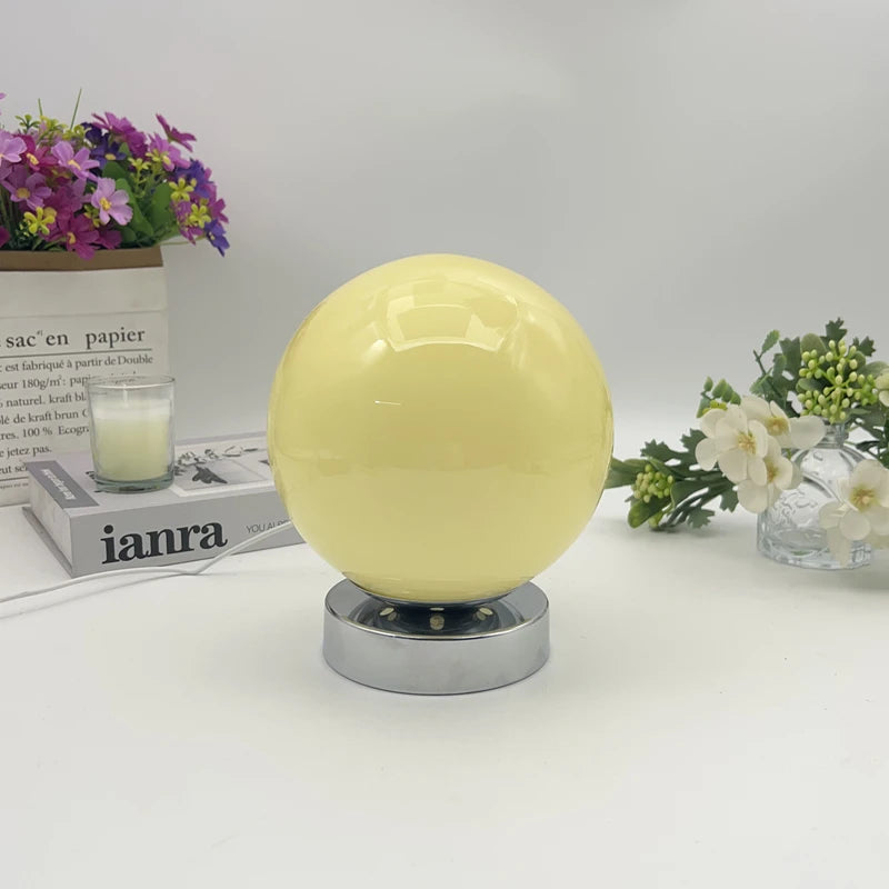 Murano Glass Desk Lamp USB Powered Glass Table