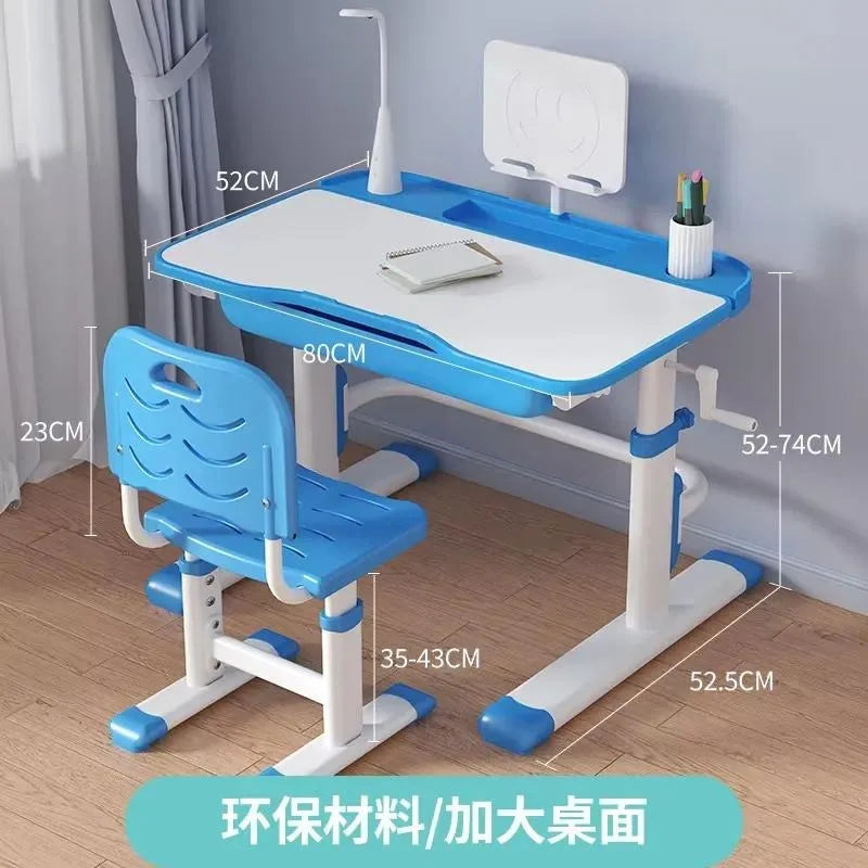 Kids Adjustable Study Desk and Chair Set Tilting Children’s