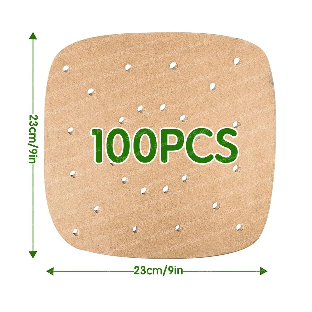 Air Fryer Disposable Paper Liners Non-Stick Perforated Parchment
