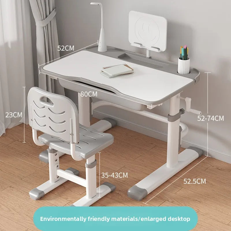 Kids Adjustable Study Desk and Chair Set Tilting Children’s