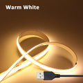 5V USB COB LED Strip Light 320 Leds/M Warm Natural