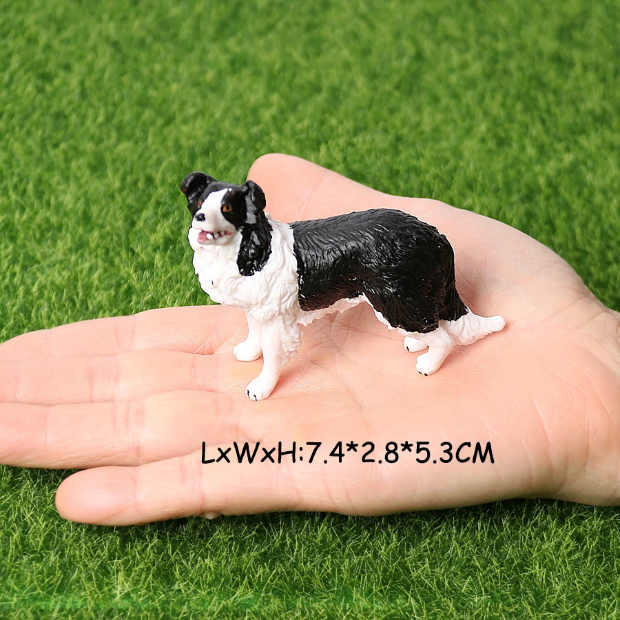 Realistic Dog Animal Figurine Set Retriever Shepherd Saint