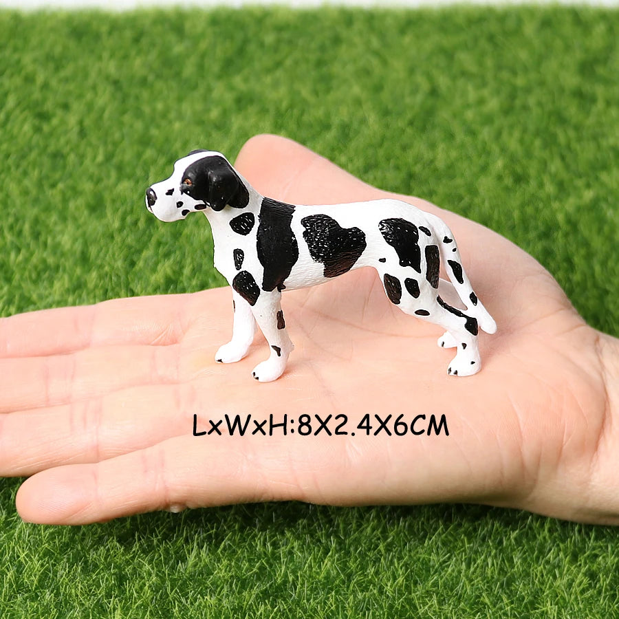 Realistic Dog Animal Figurine Set Retriever Shepherd Saint